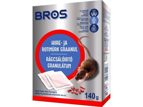 Bros Rágcsálóirtó granulátum 140g, 29ppm